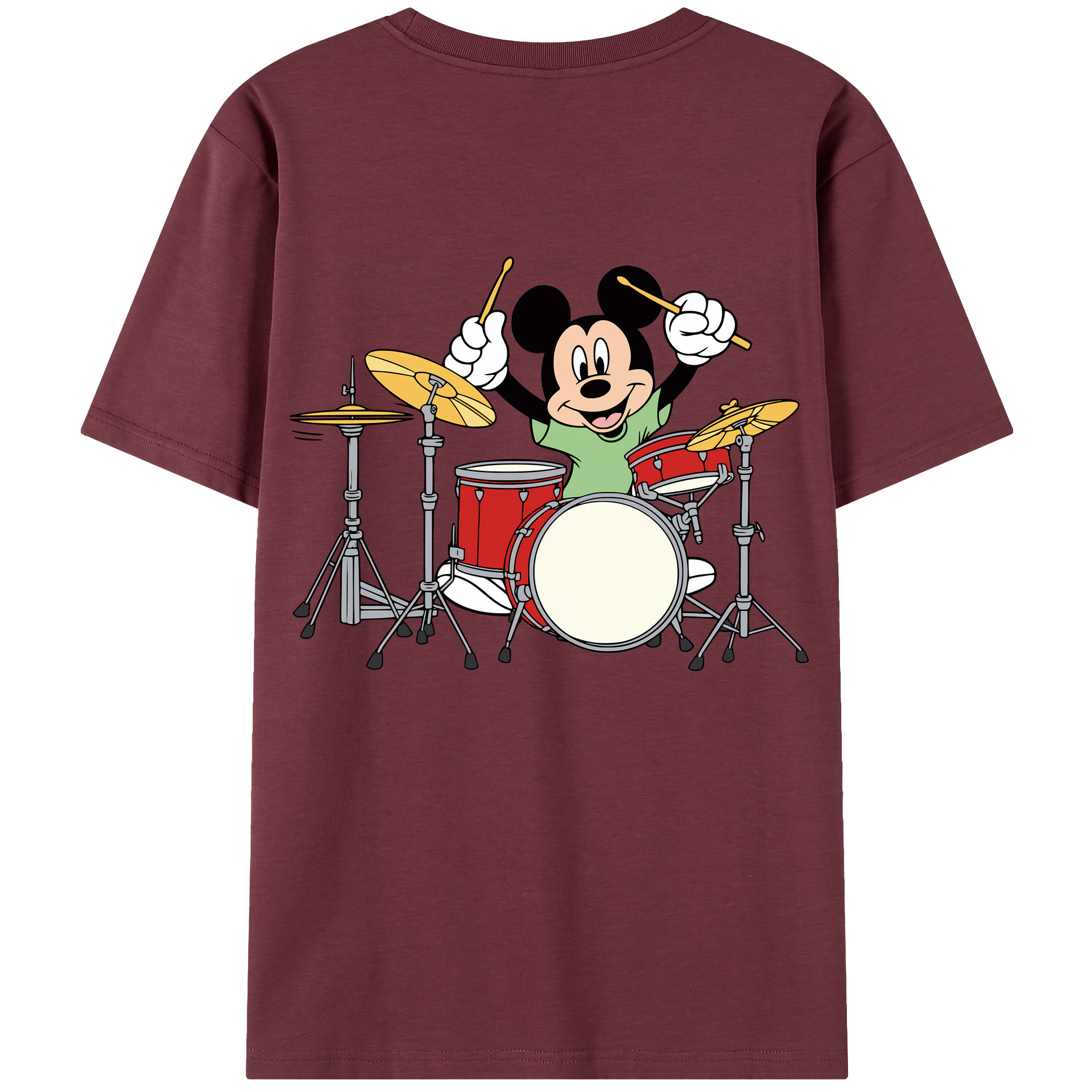 （画像用） ミッキーマウス Mickey Mouse 綿100％半袖Tシャツ（背面プリント）